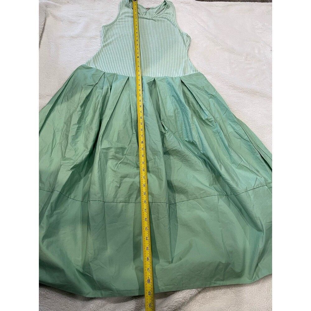 Free People Drops Of Venus Drop Waist Midi Dress Lime Green size M NWOT - Picture 3 of 11